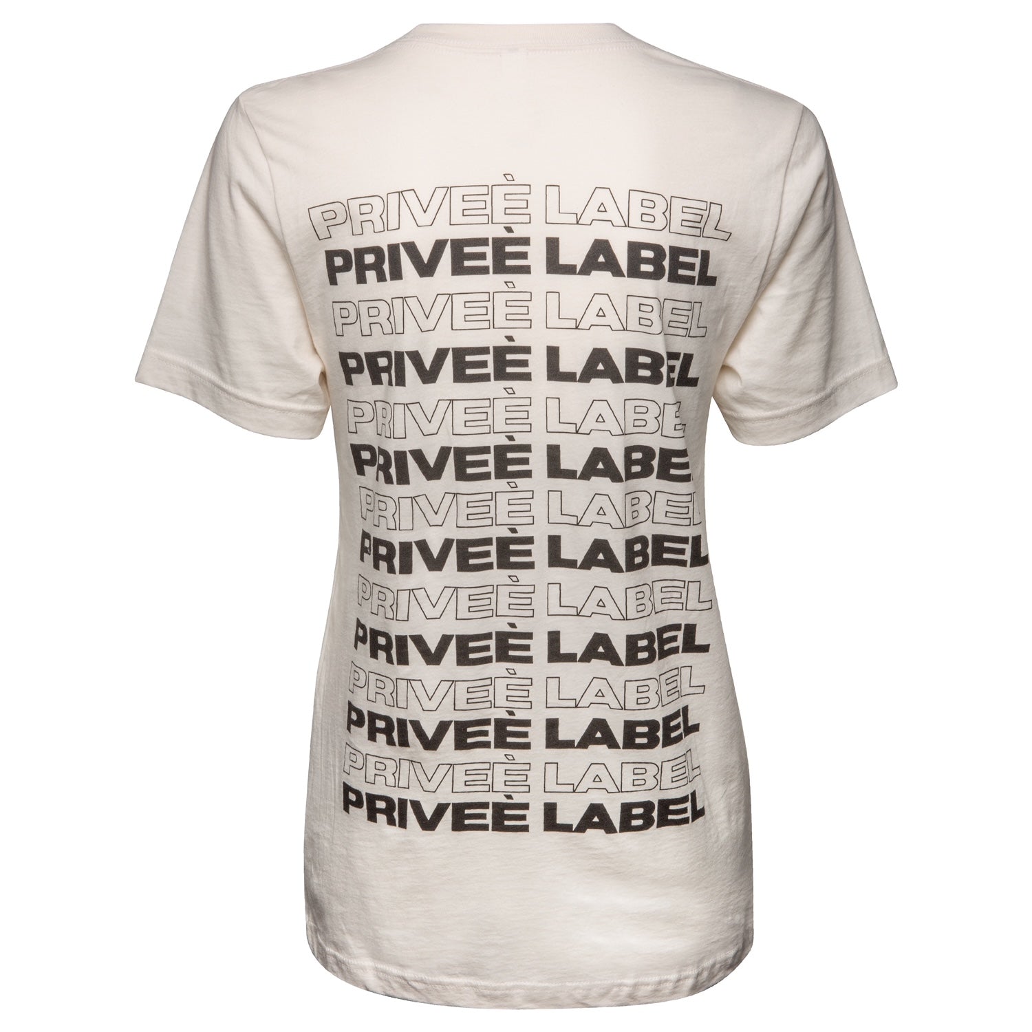 PRIVEE LABEL UNISEX COLOR TEE -SOFT WHITE