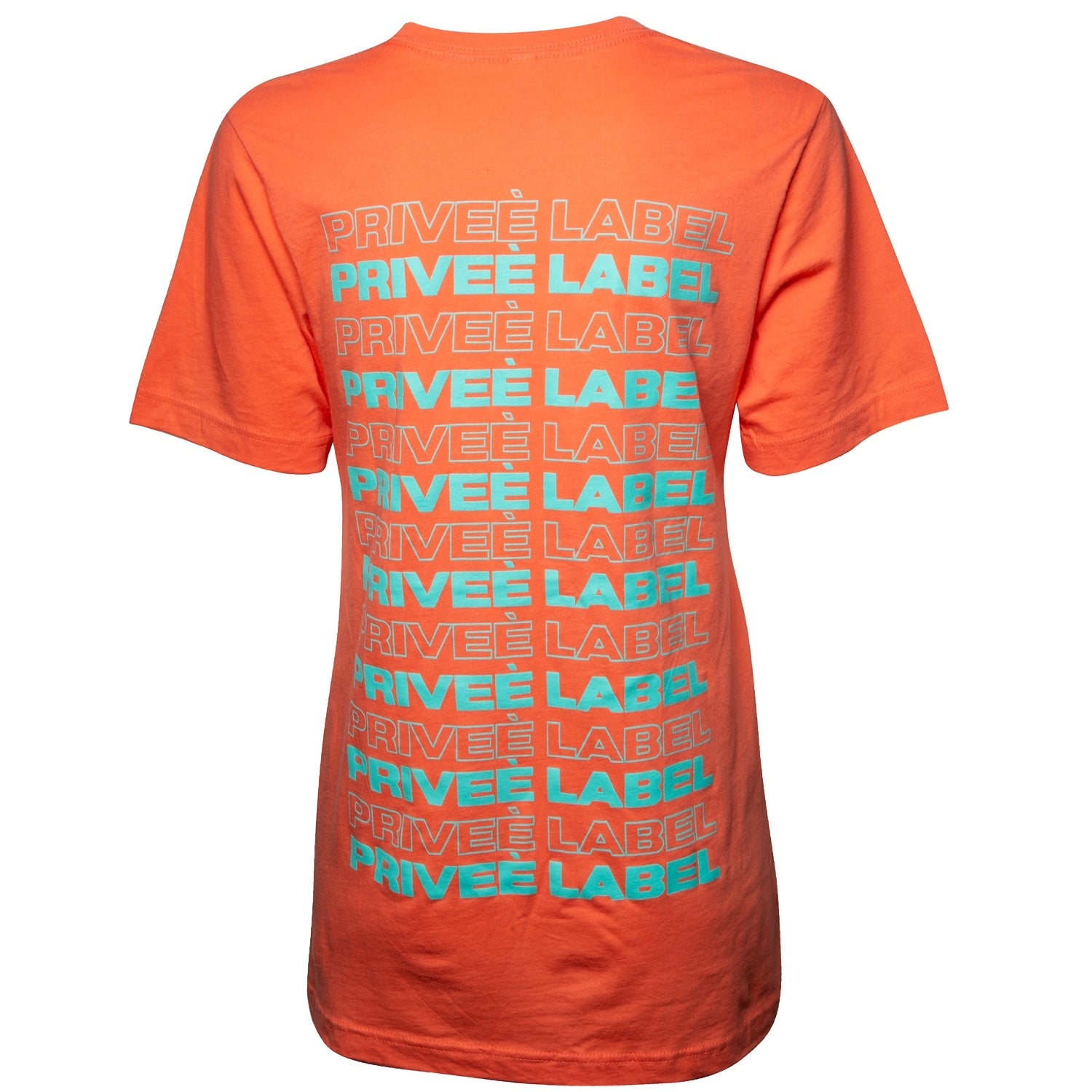 PRIVEE LABEL UNISEX COLOR TEE - NEON CORAL