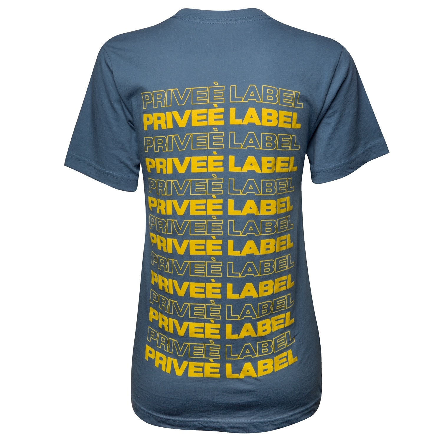 PRIVEE LABEL UNISEX COLOR TEE - BLUE STEEL