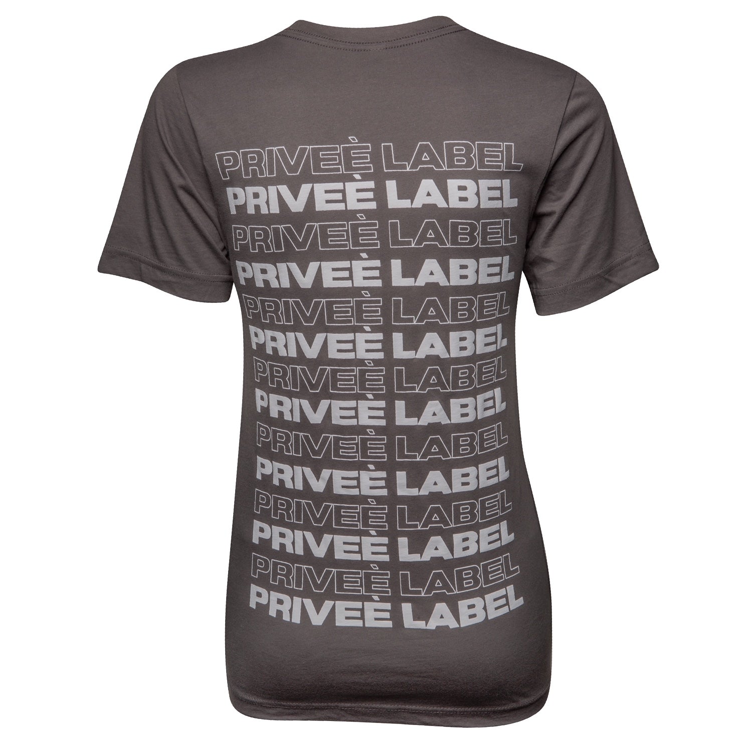 PRIVEE LABEL UNISEX COLOR TEE - ASPHALT