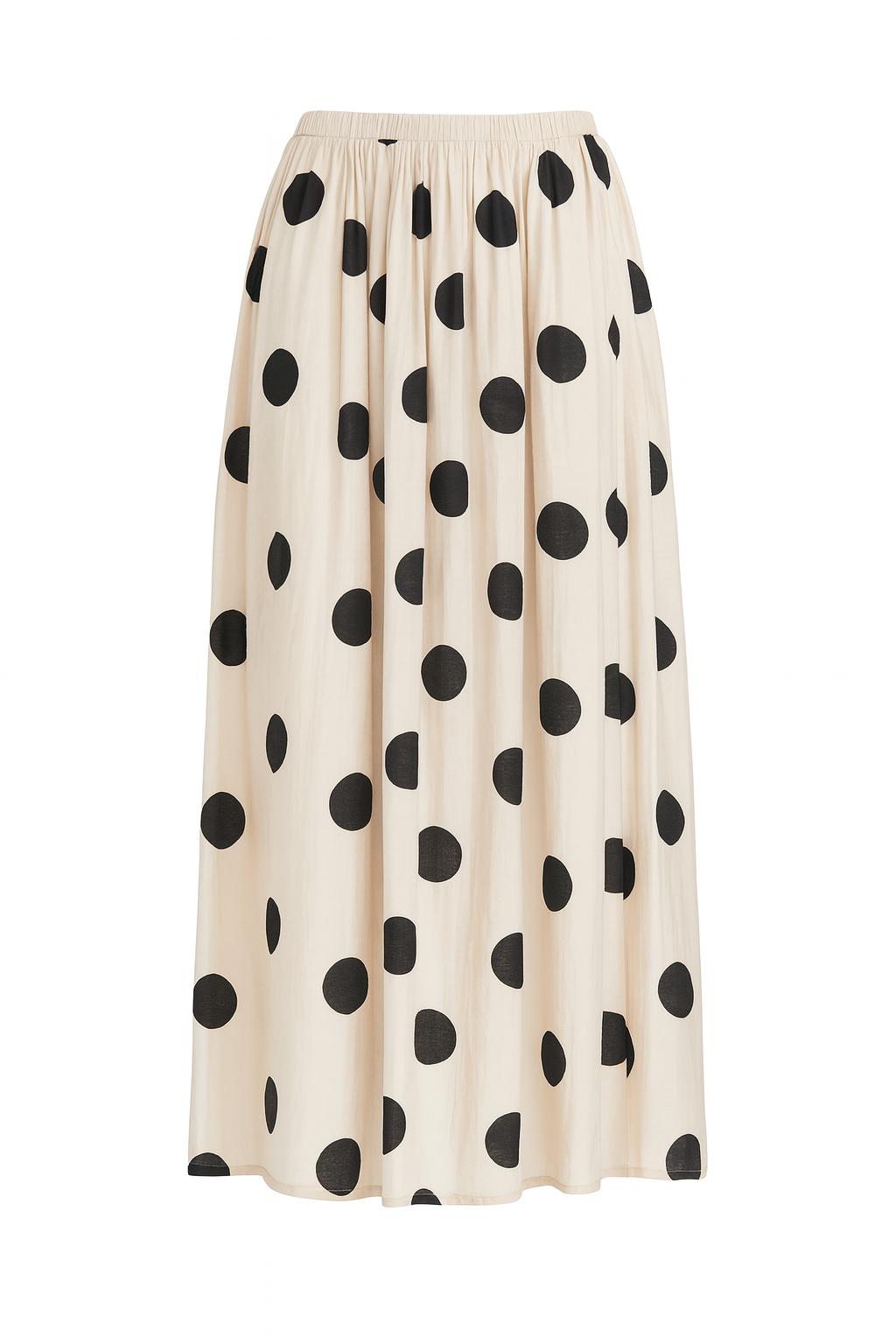 The Colette Skirt – Ivory Noir Dot