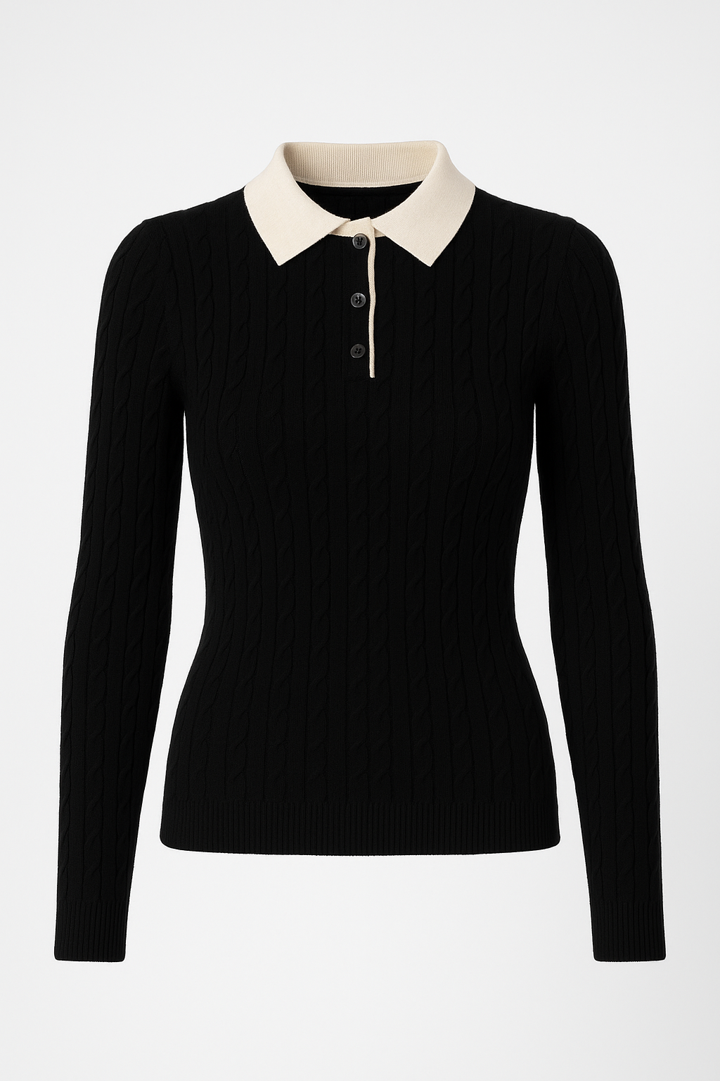 The Lila Knit Polo- EBONYWOOD
