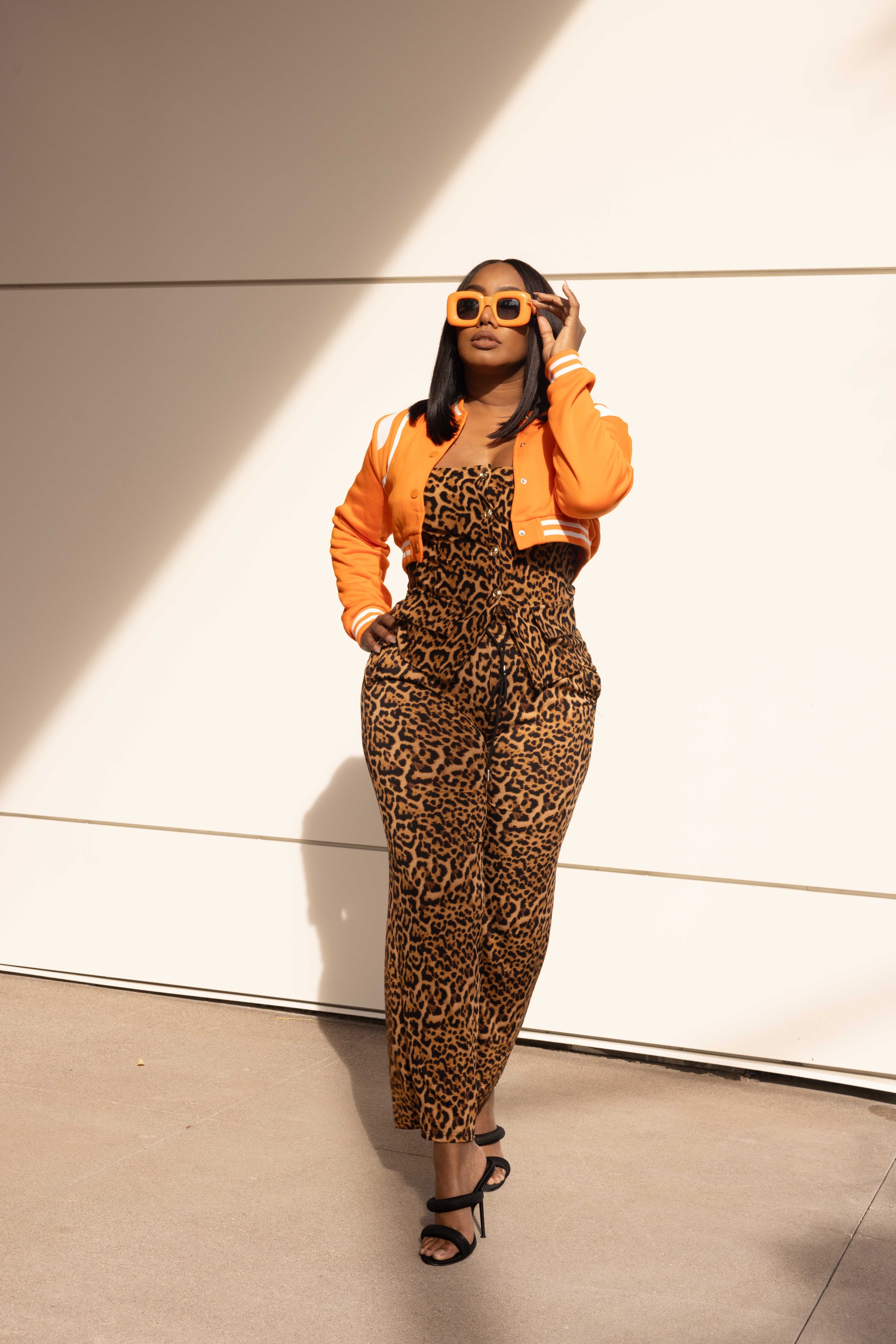 YOU ARE SPOT ON CHEETAH PRINT CASUAL PANTS - BROWN MULTI