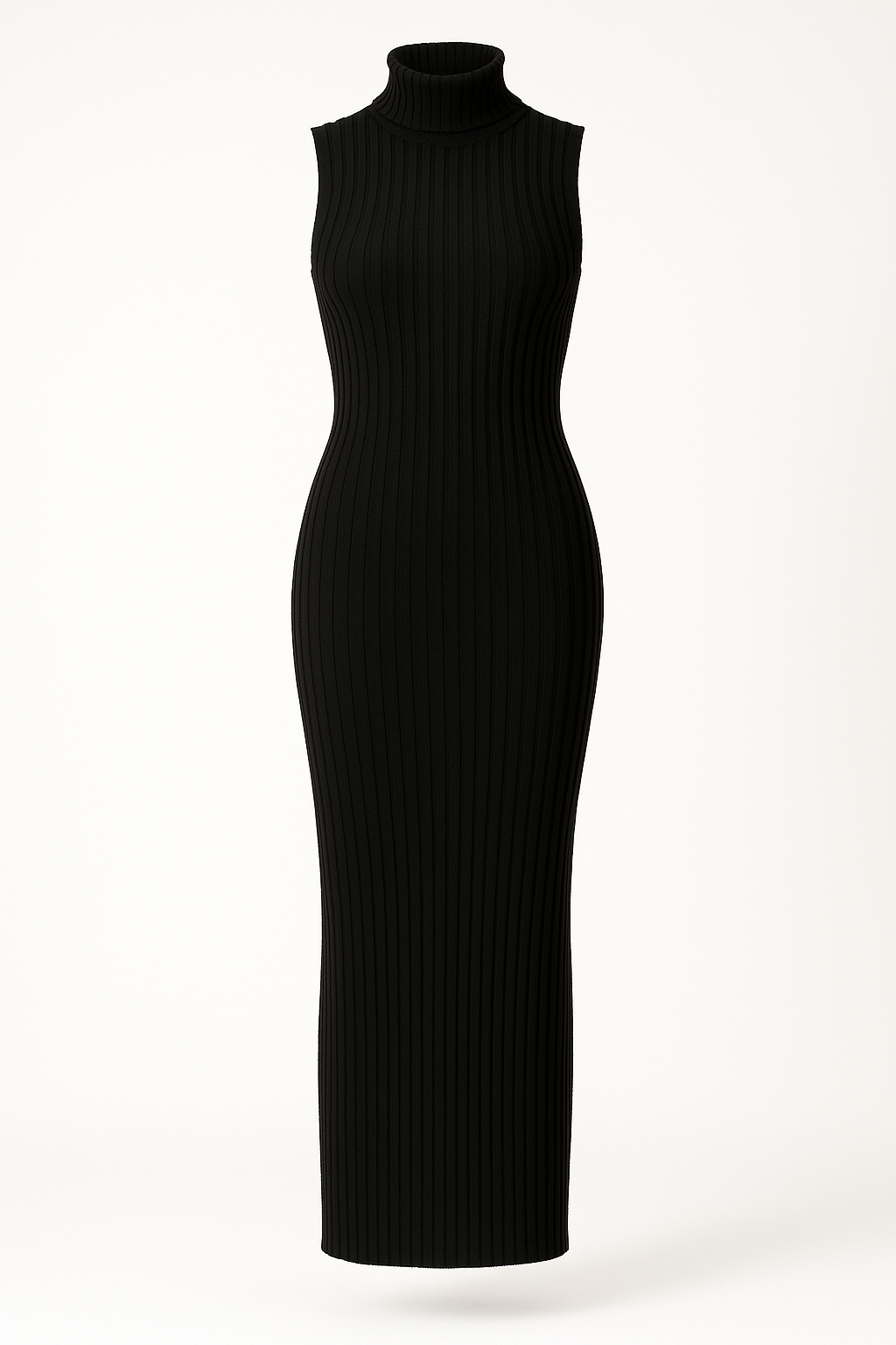 The Corinne Knit Midi Dress – SHADOW BLACK
