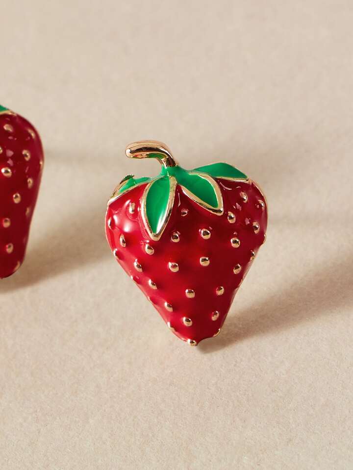 STRAWBERRY STUD EARRINGS