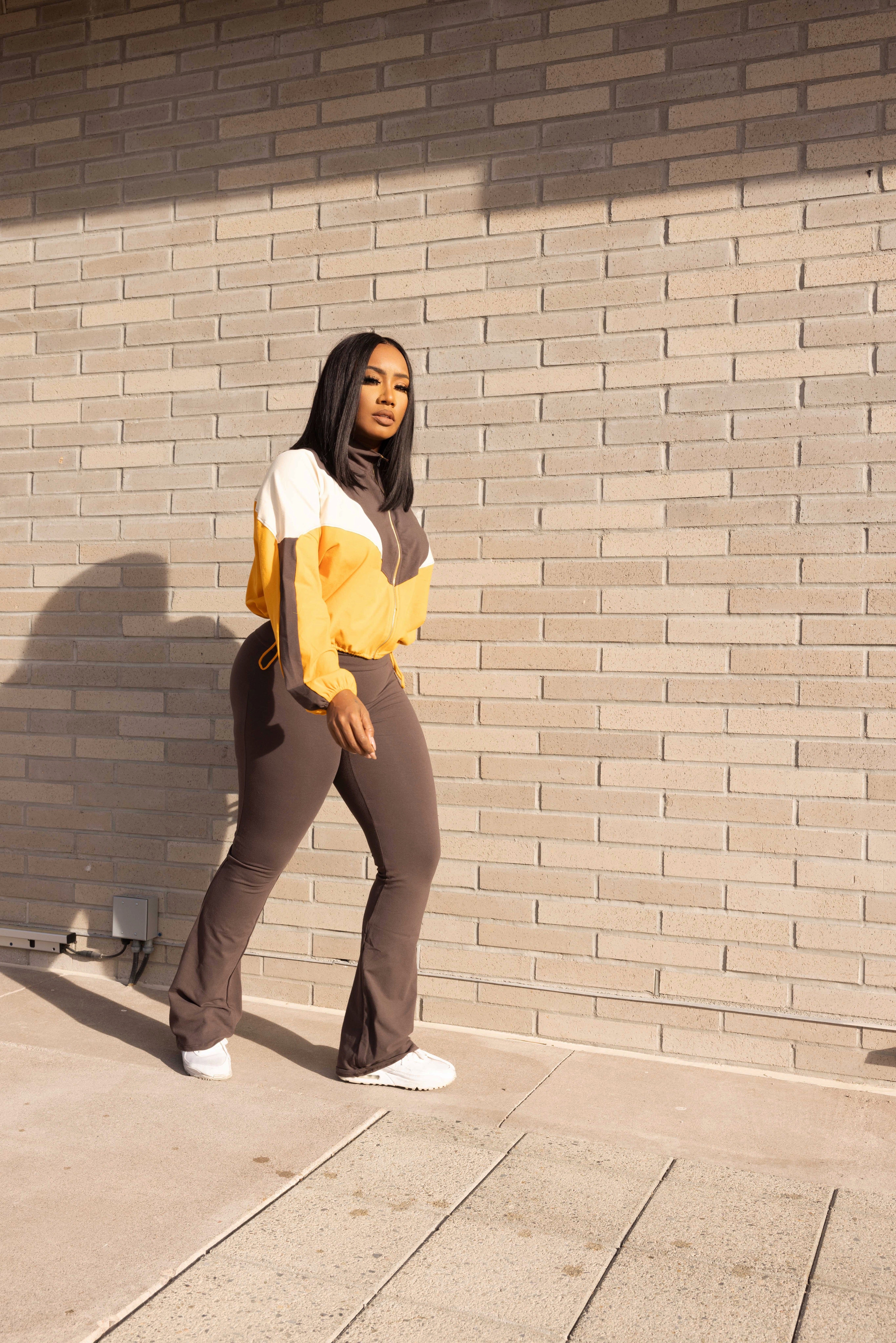 IOTA JACKET AND LEGGING 2PC SET - BROWN MULTI