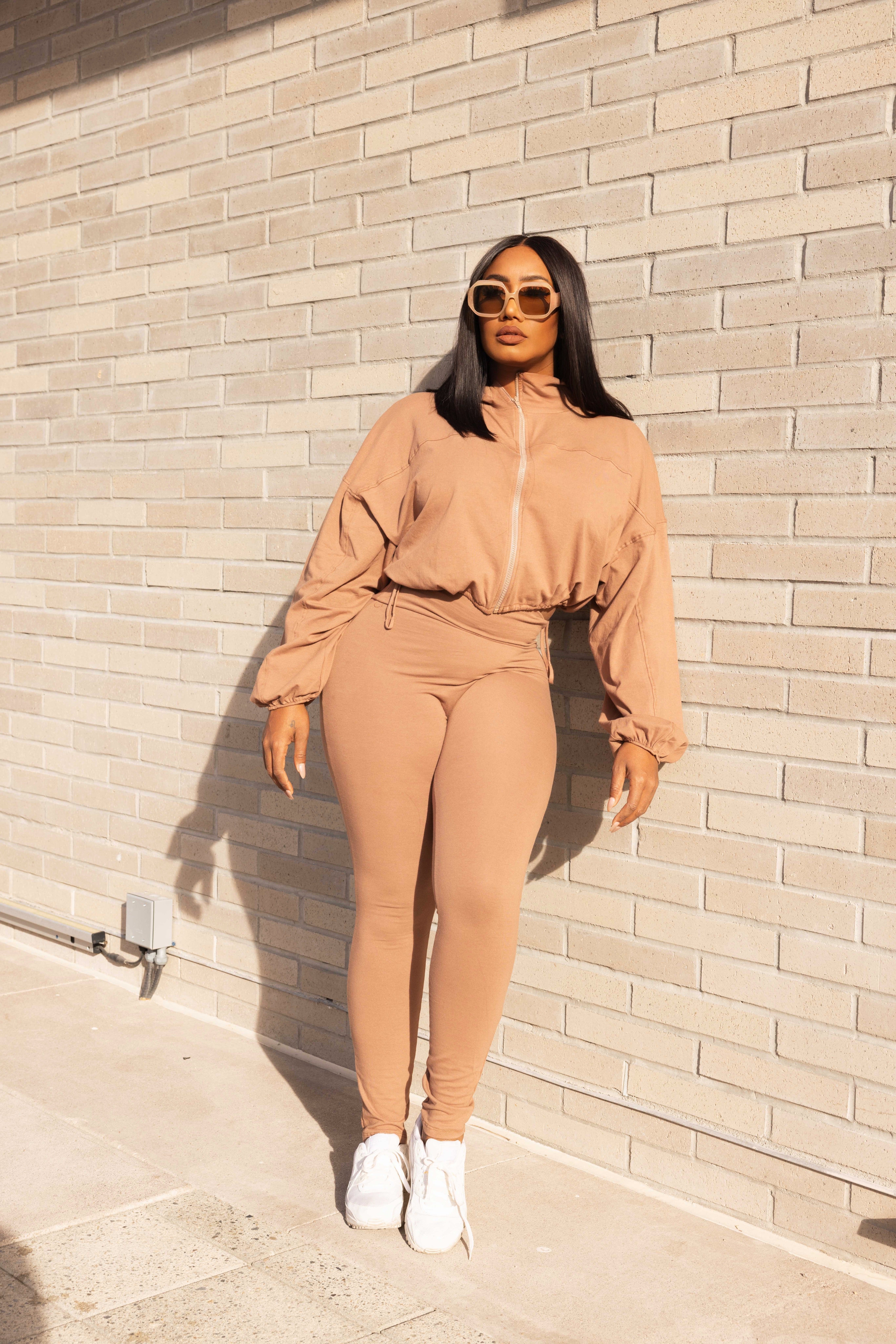 IOTA JACKET AND LEGGING 2PC SET -DARK MOCHA