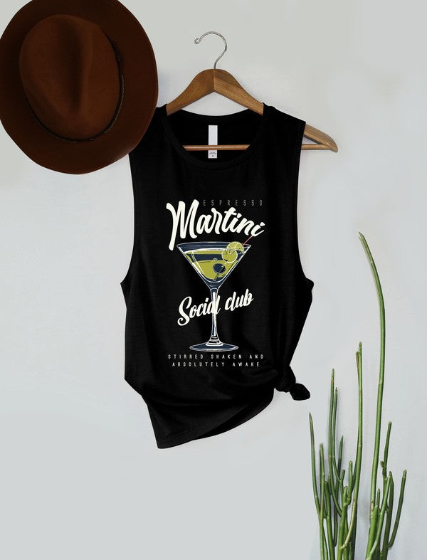 ESPRESSO MARTINI CLUB MUSCLE TANK - BLACK