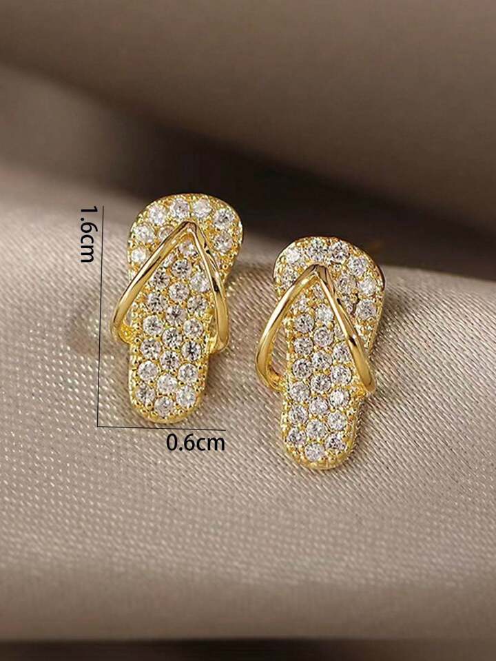 FLIP FLOP STUD EARRINGS - GOLD