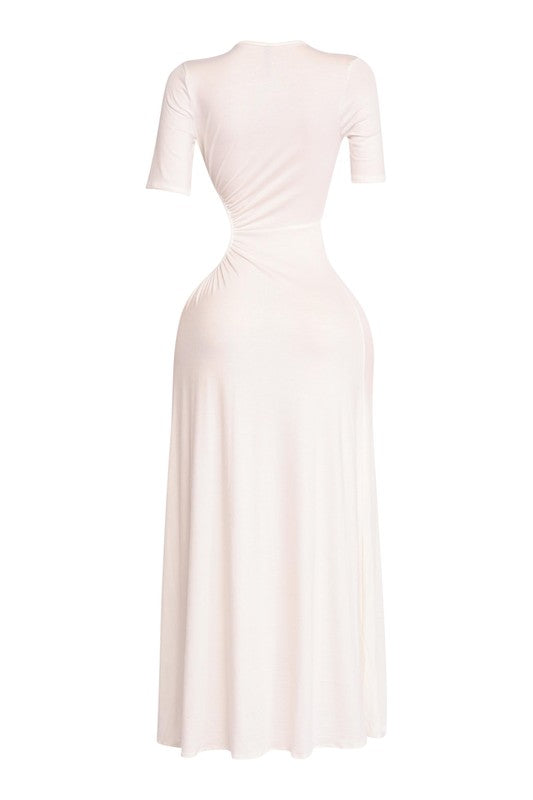CAN'T REPLACE ME MAXI DRESS-WHITE