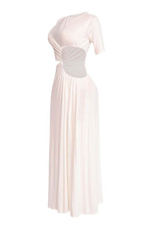 CAN'T REPLACE ME MAXI DRESS-WHITE
