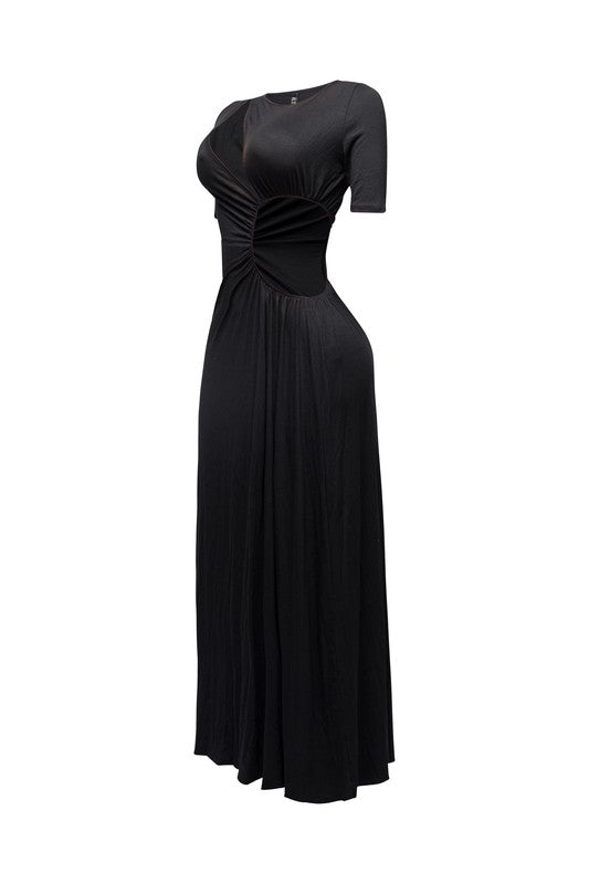 CAN'T REPLACE ME MAXI DRESS-BLACK