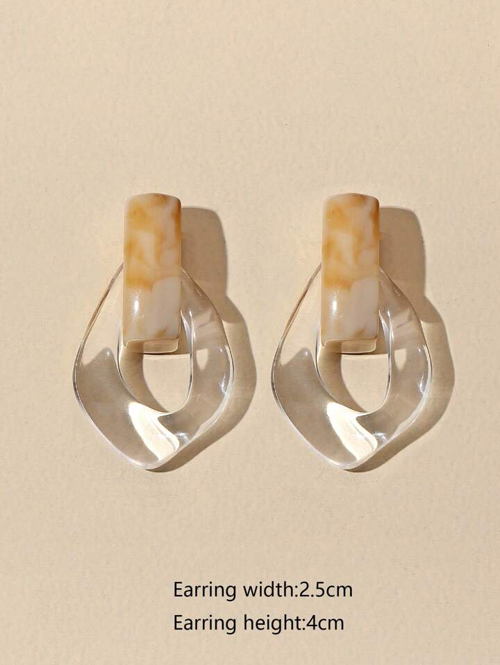 ELLE CLEAR DANGLE EARRINGS - CLEAR