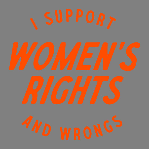 "WOMENS RIGHTS"  SLOGAN  TSHIRT- GREY MULTI