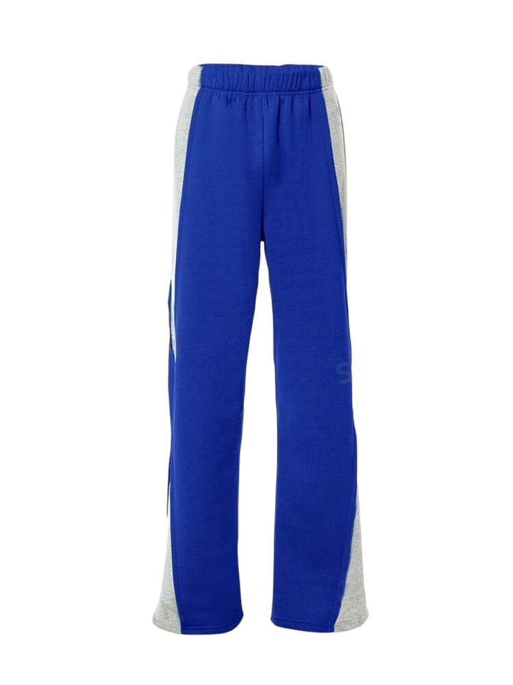 RUN THE RACE COLOR CONTRAST CASUAL PANTS- ROYAL BLUE/ GREY