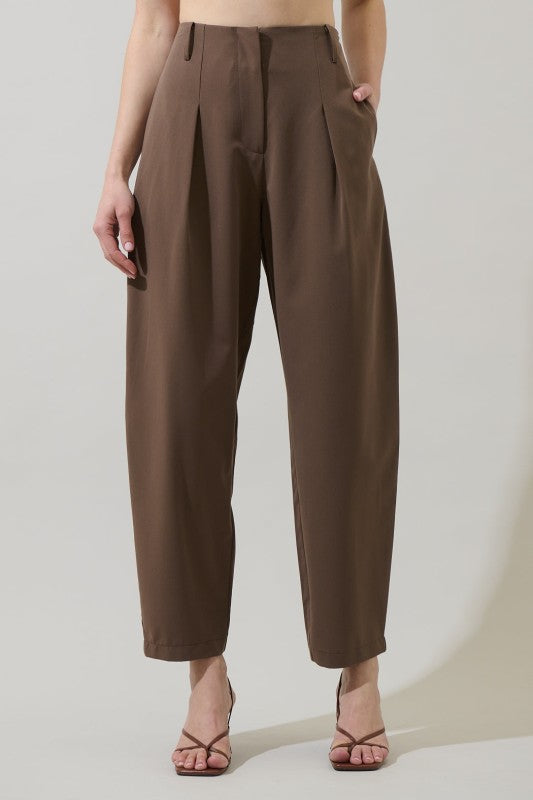 VIVIENNE PLEATED BARREL PANTS