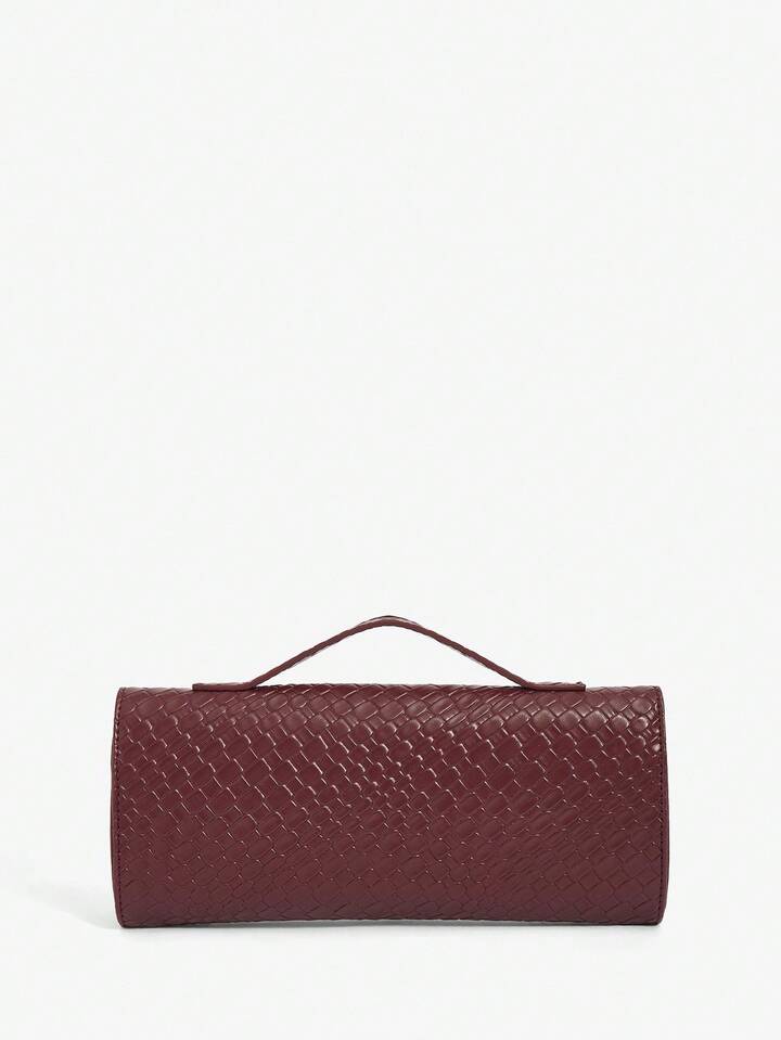 The Valen Vegan Leather  Clutch – BORDEAUX