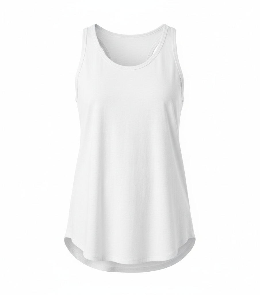 EMIE SCOOPNECK SATIN TANK TOP -CLASSIC WHITE