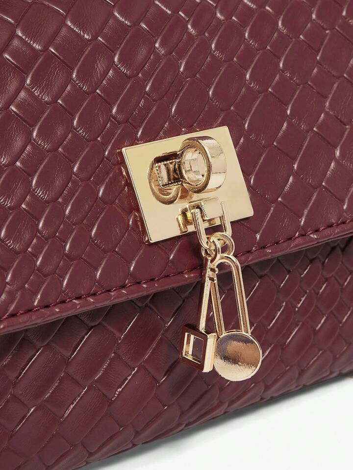 The Valen Vegan Leather  Clutch – BORDEAUX
