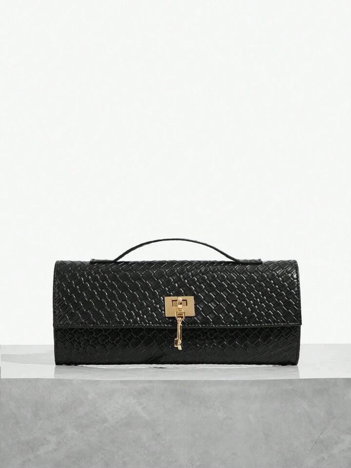 The Valen Vegan Leather Clutch – ONYX WEAVE