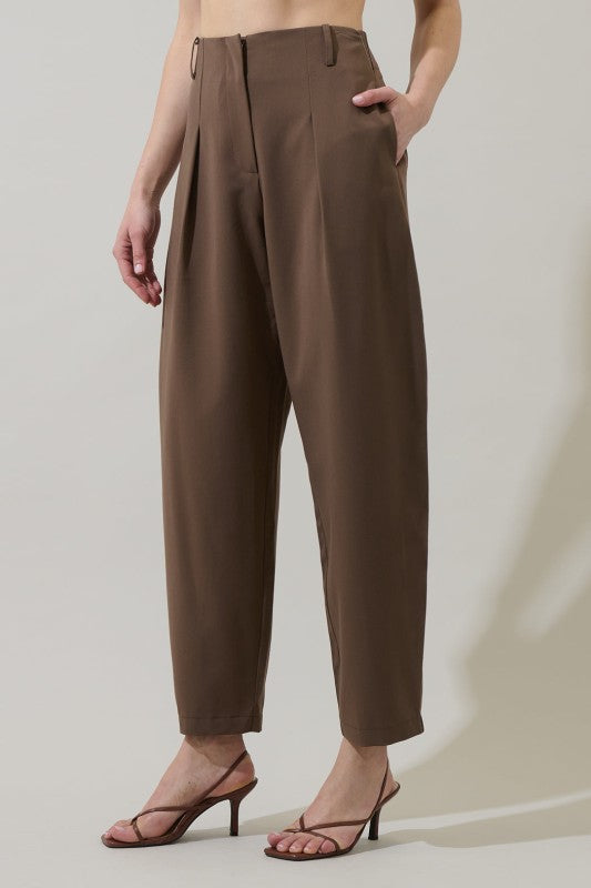 VIVIENNE PLEATED BARREL PANTS