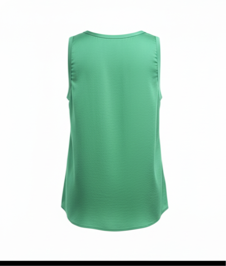EMIE SCOOPNECK SATIN TANK TOP -PERIDOT