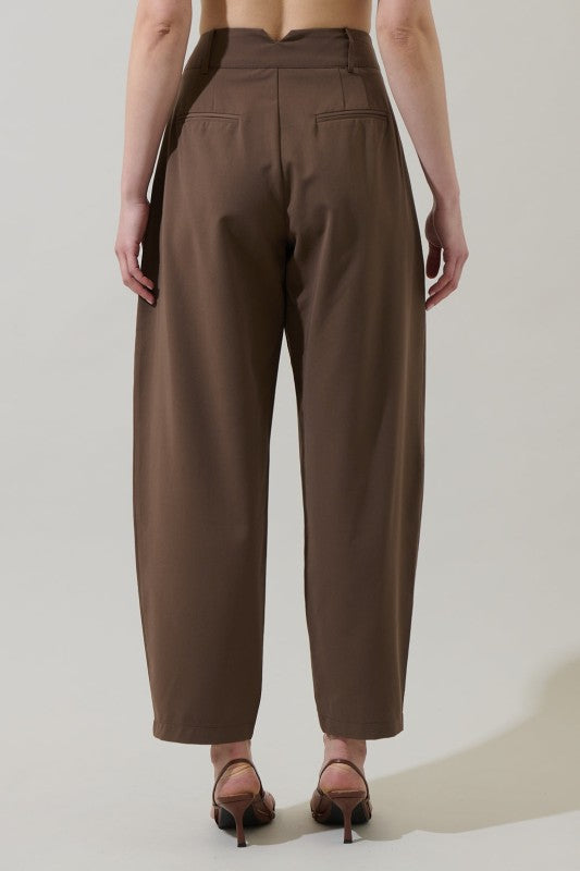 VIVIENNE PLEATED BARREL PANTS