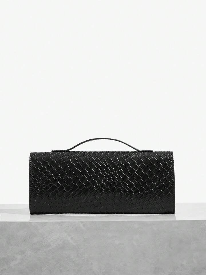 The Valen Vegan Leather Clutch – ONYX WEAVE