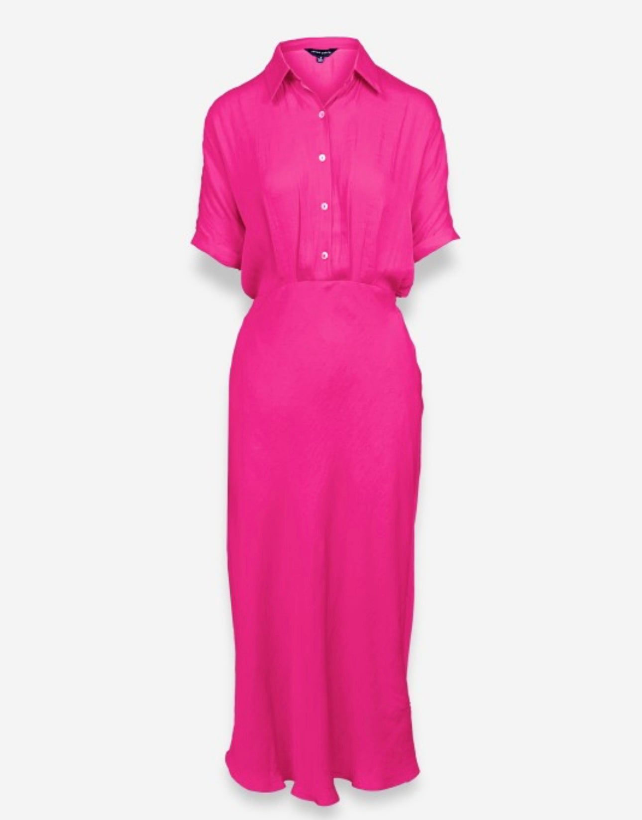 The Juliana Shirt Dress -FUCHSIA BLOOM