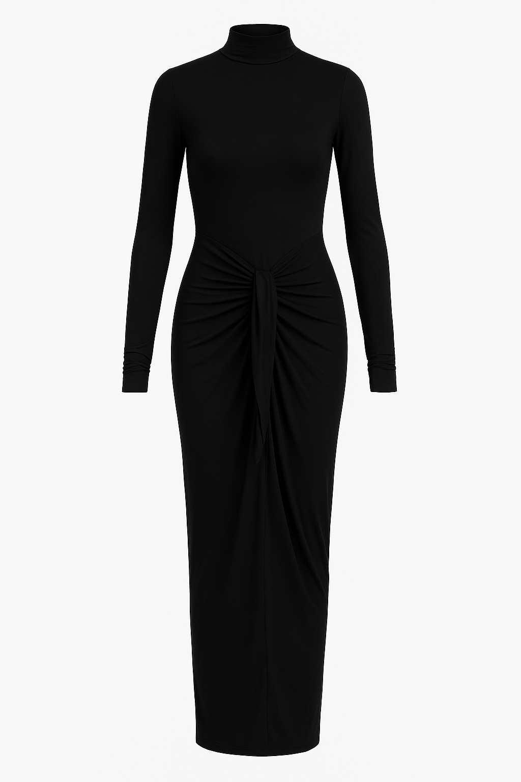 Valentina Turtleneck Maxi Dress -ONYX (preorder 10/28)