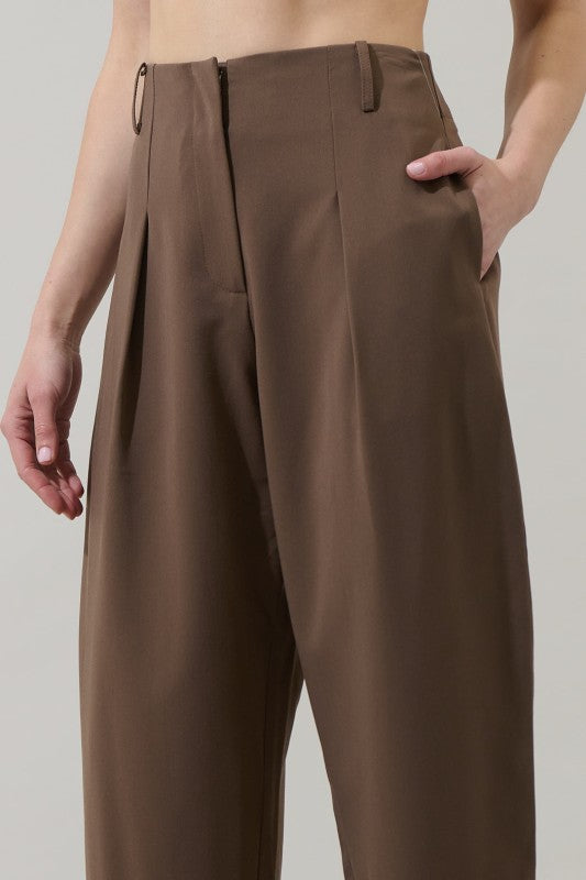 VIVIENNE PLEATED BARREL PANTS