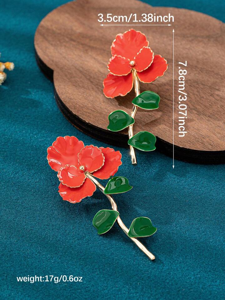 VINTAGE FLOWER DROP EARRINGS