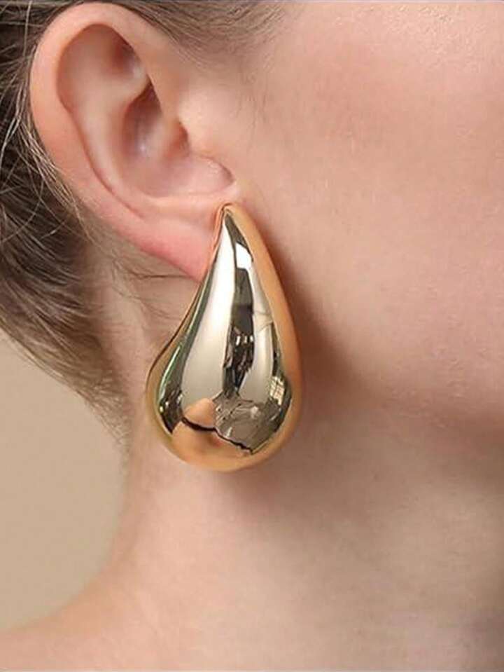 Moon Dangle Earrings-GOLD