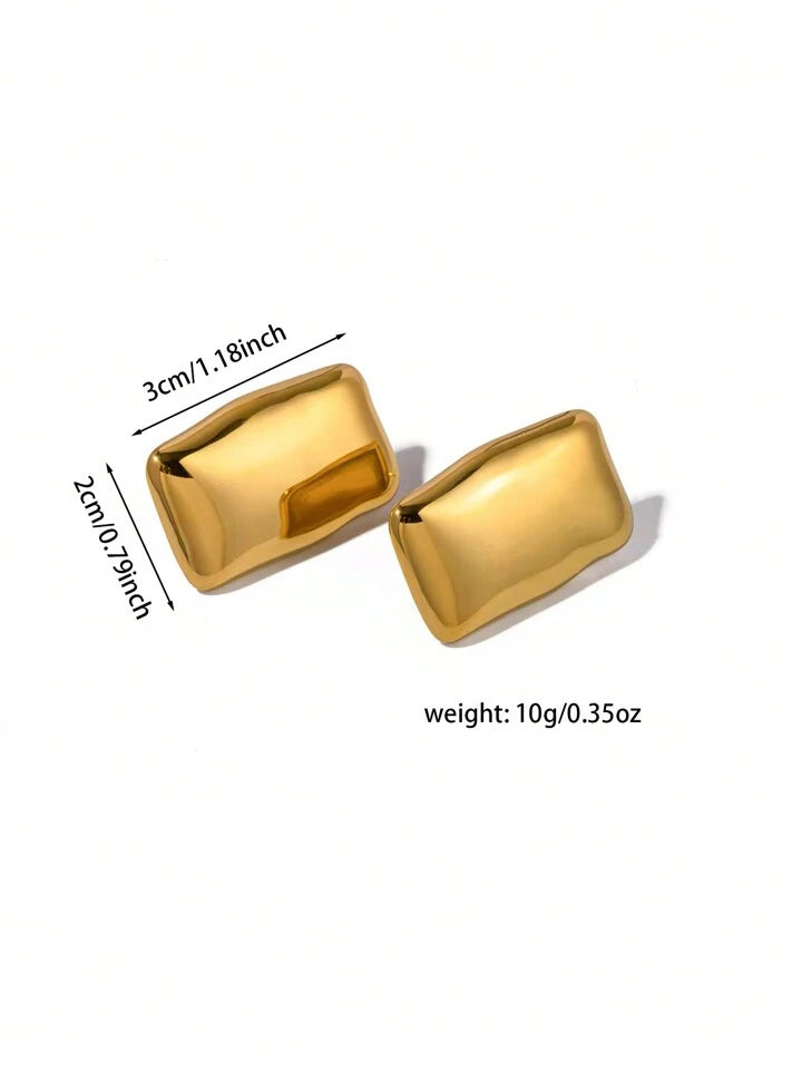 REC Rectangle Stud Earrings