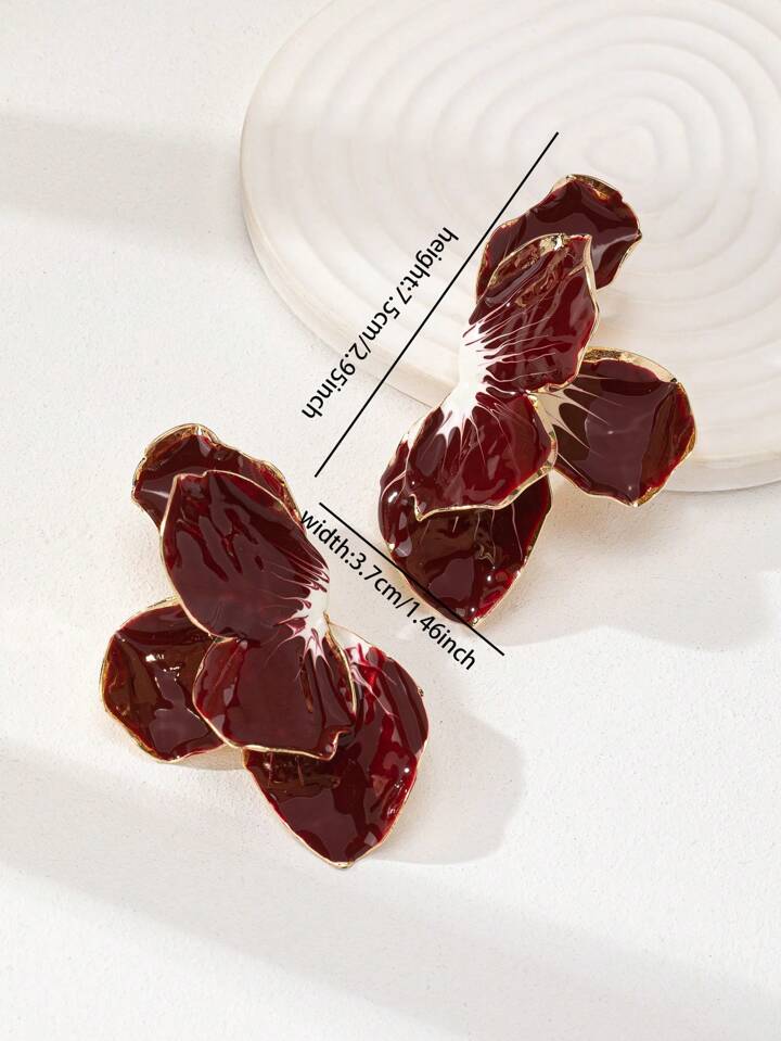 FLEUR PETALS FLORAL STATEMENT EARRINGS