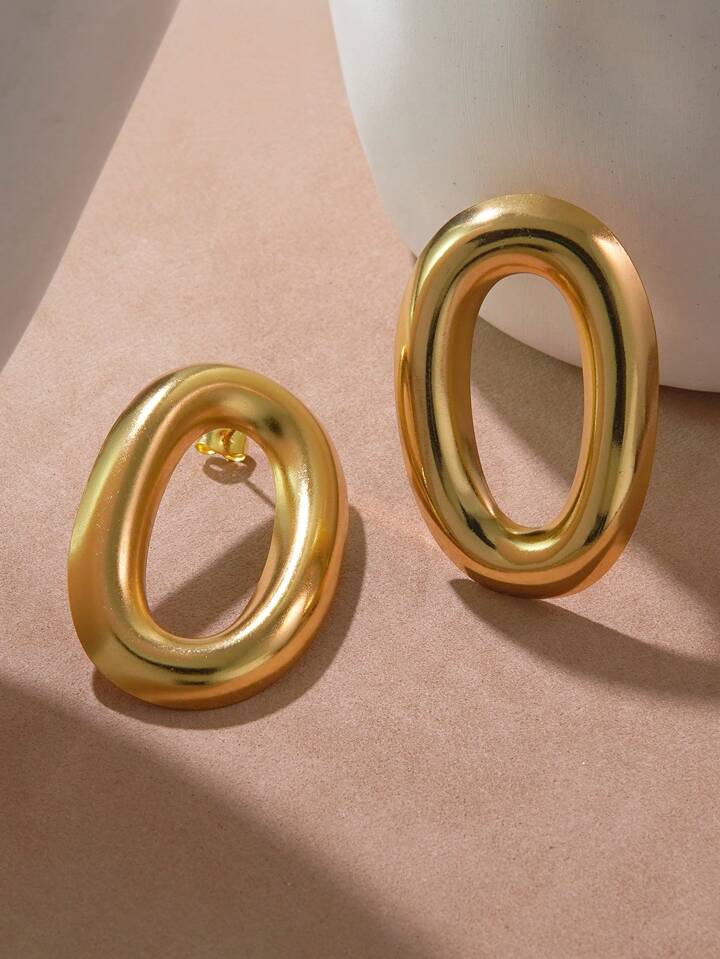 O Letter Vintage Hoop Earrings
