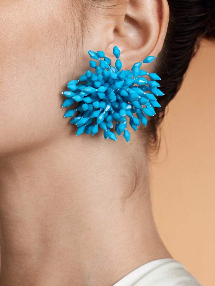 Spark Handmade Stud Earrings- TURQUOISE