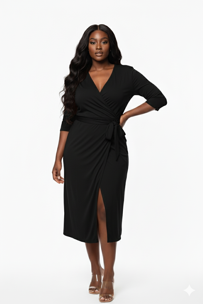 The Amélie Wrap Dress- ONYX