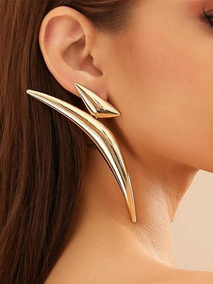 BOLT Exaggerated Drop Statement Earrings- GOLD