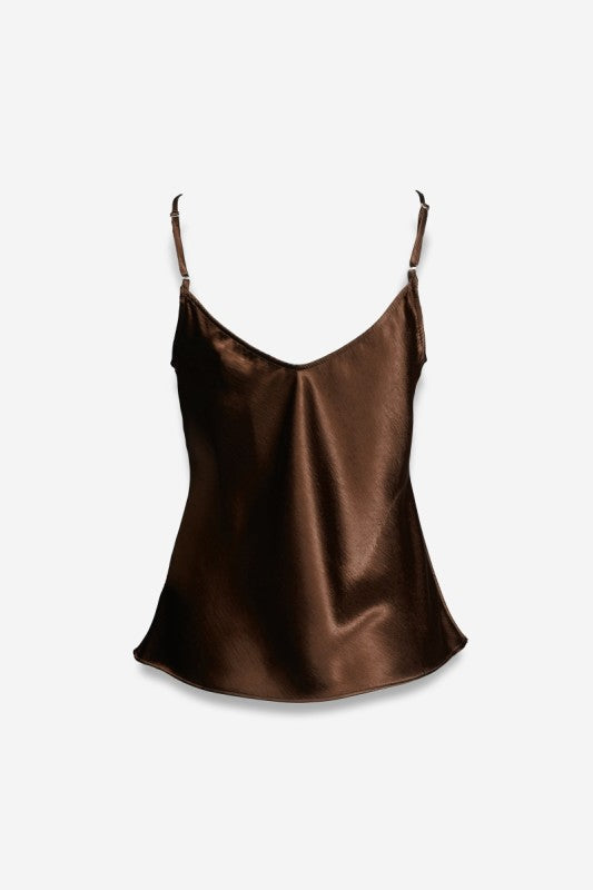 ALINA SATIN CAMI- ESPRESSO SILK