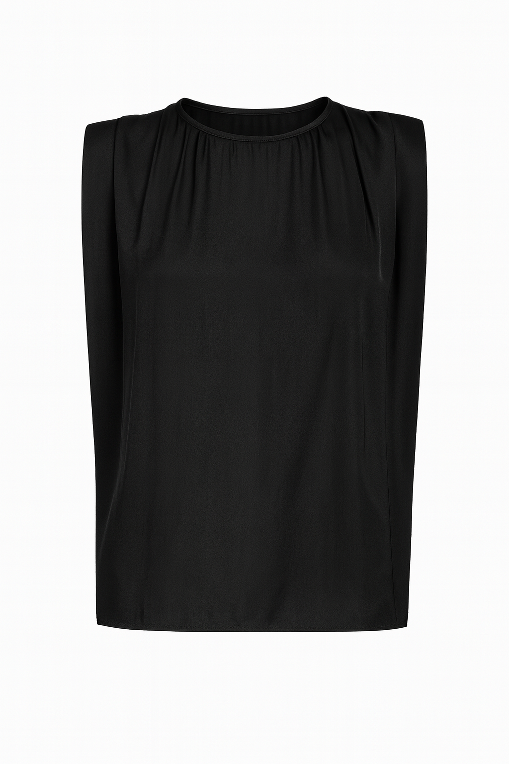SIMONE SATIN BLOUSE -NOIR