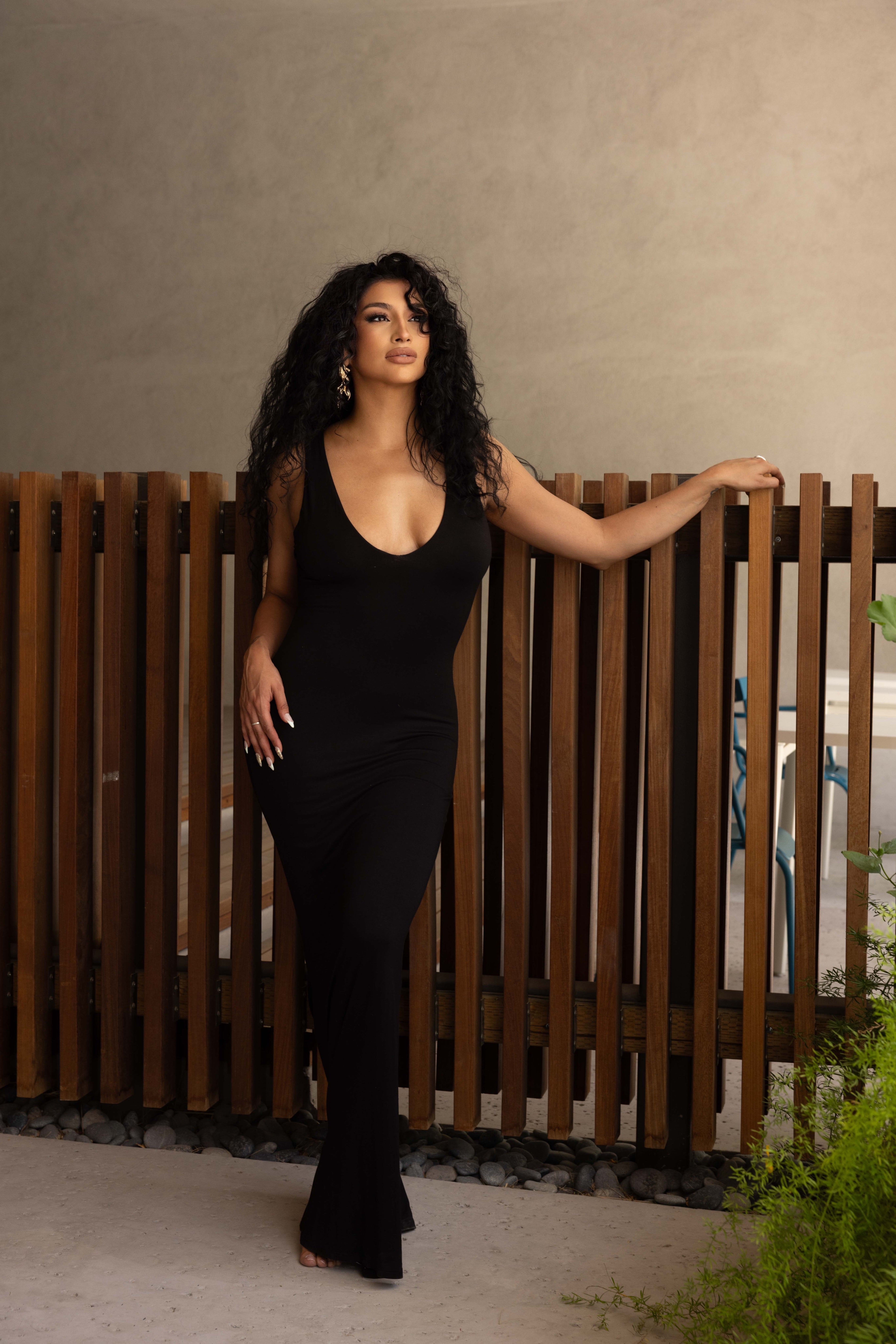 SAY YOU WILL MAXI DRESS -BLACK