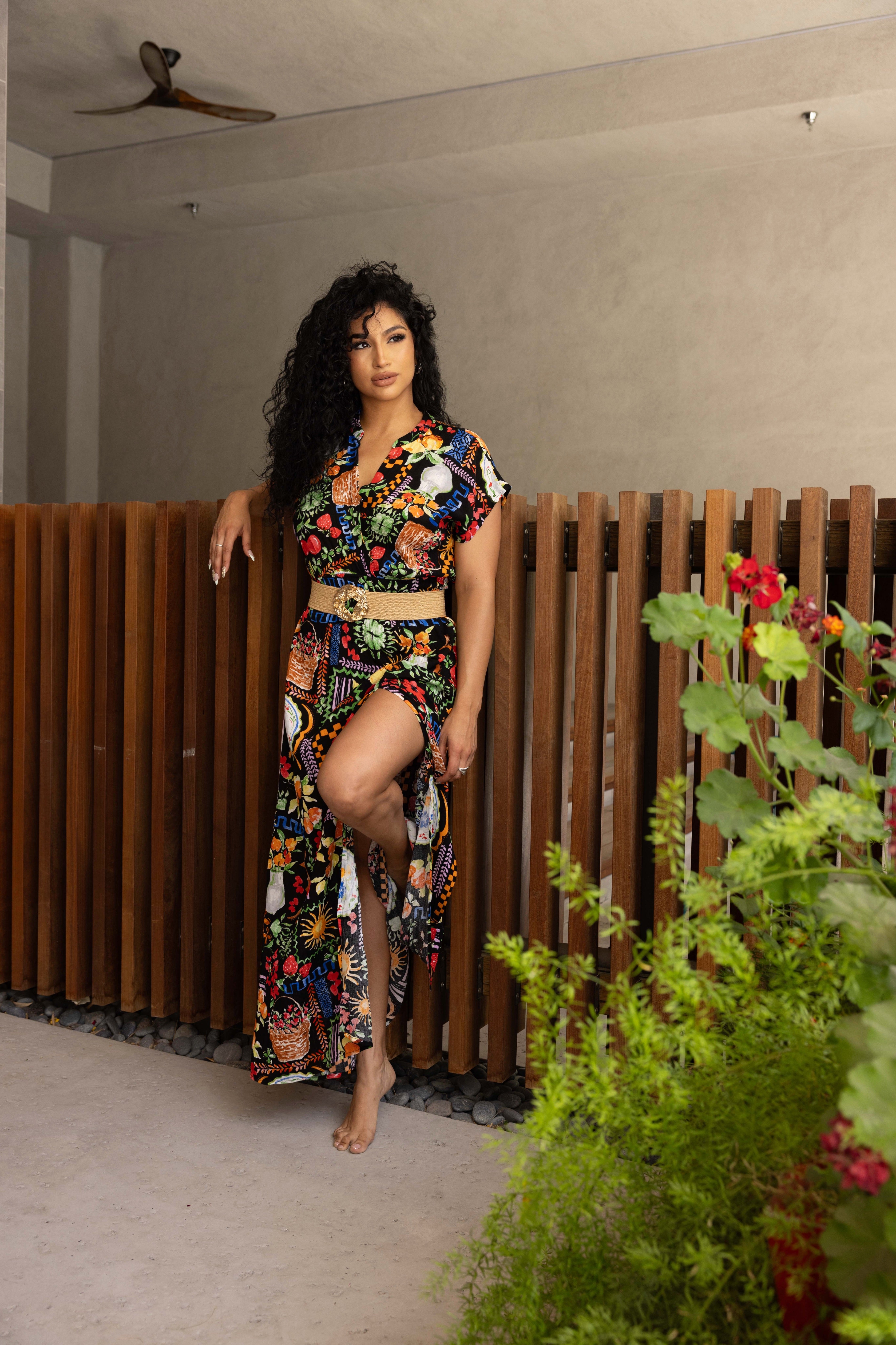 CATERINA ITALIAN TROPICAL PRINT MAXI PRINT