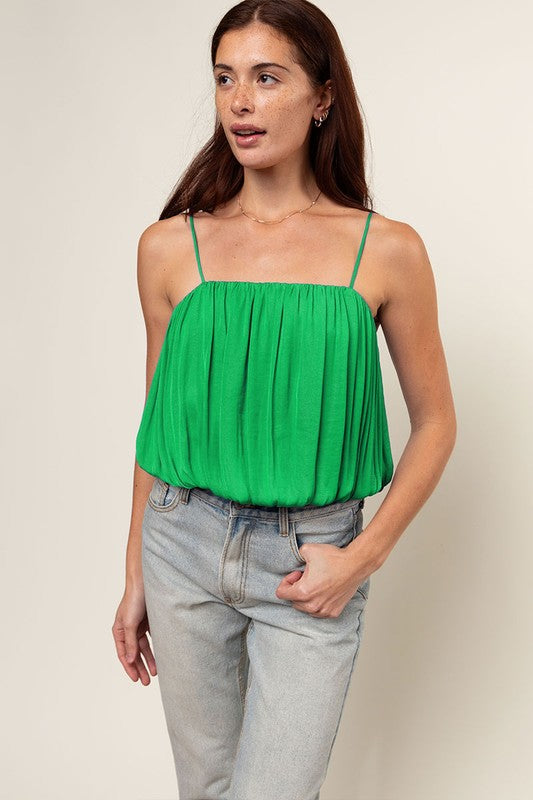 KOBE BUBBLE SATIN TUBE TOP -PERIODT