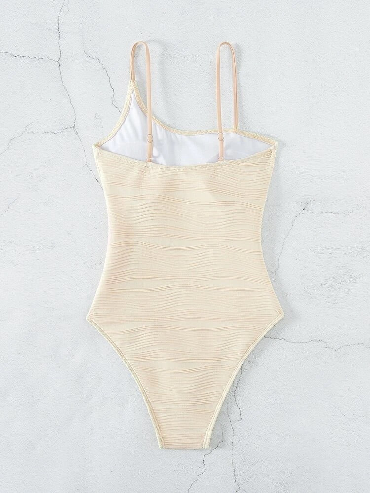 SOOTHING WAVES BATHING SUIT - SOFT BEIGE