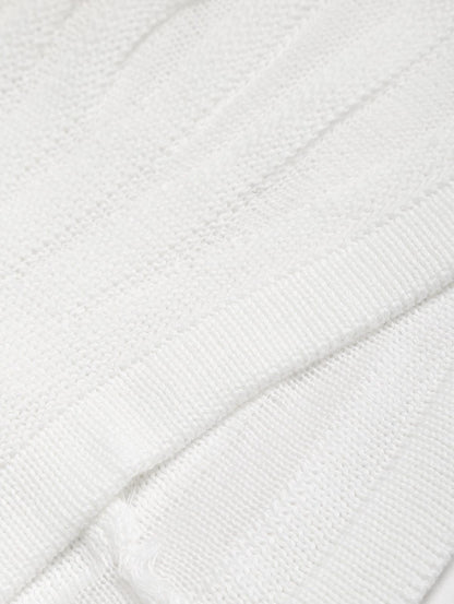 KARDASHIAN HIGH KNIT MAXI DRESS -WHITE SNOW