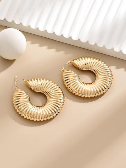 OVERSIZE HOOP EARRINGS GOLD 