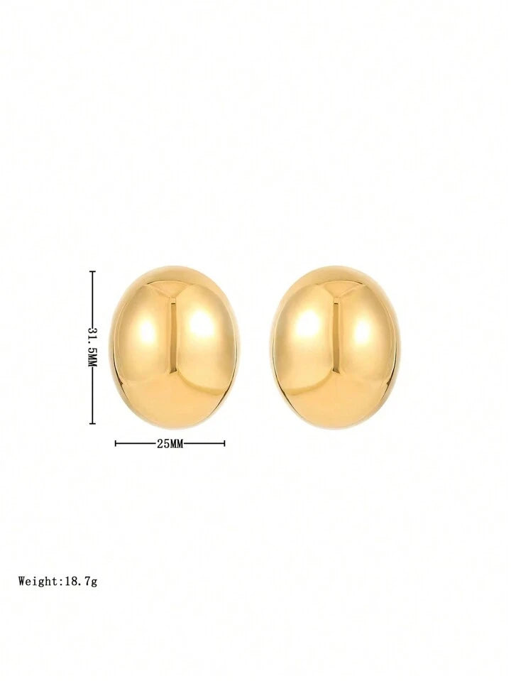 "ROUND" DROP EARRINGS - GOLD