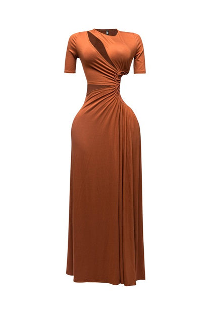 CAN'T REPLACE ME MAXI DRESS-MOCHA BROWN