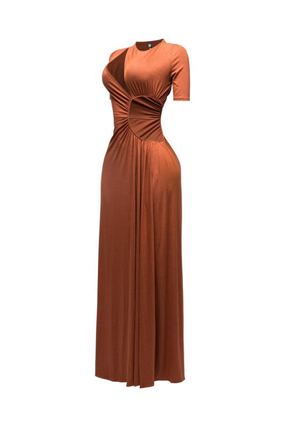 CAN'T REPLACE ME MAXI DRESS-MOCHA BROWN